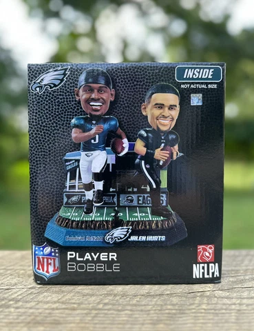 Donovan McNabb & Jalen Hurts Philadelphia Eagles Then Now Bobble NEW ORIG FOCO Cover