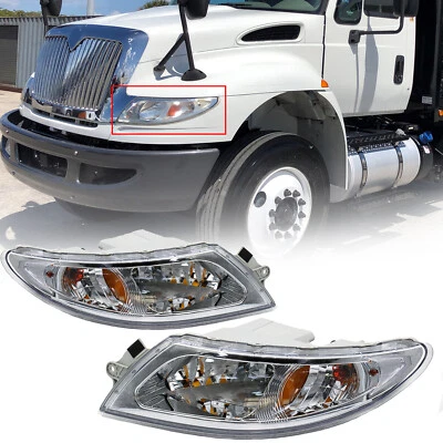 For 2002-2019 International Truck 4100 4200 4300 4400 8500 8600 Headlights Pair - Image 1 of 4