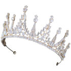  Zinc Alloy Baroque Crown Bride Rhinestone Hair Gems for Women