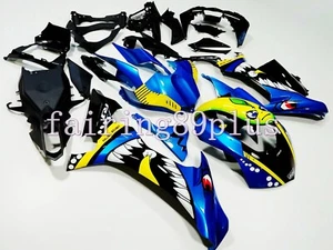 Blue Black Yellow Shark ABS Injection Fairing Kit Fit for 2015-2019 YZF R1 - Picture 1 of 9