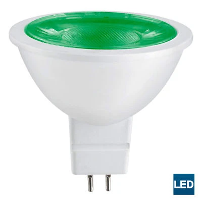 Sunlite MR16 Green LED Bulb, 12 Volt, 3W, GU5.3 Base, 25W Equivalent (1 Bulb) - Image 1 of 2