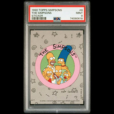 1990 Topps Simpsons Stickers #8 - The Simpsons - PSA 9
