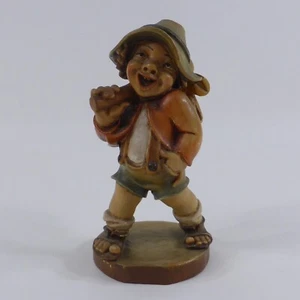 Josef Ohmayer Oberstdorf talla en madera figura de madera niño caminante 20 cm - Imagen 1 de 17