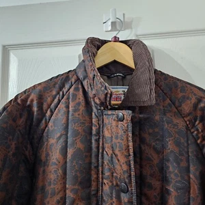 Giacca Bomber Castoro di Bolton Taglia S Marrone Trapuntato Mimetico Outdoor Country Vintage - Foto 1 di 10