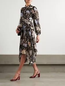 ZIMMERMANN EDEN HANDKERCHIEF DRESS In BLACK INCA LILY Size 2 $1100 - Picture 1 of 21