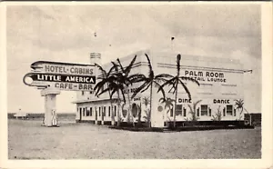 GRANGER JUNCTION, WYOMING - LITTLE AMÉRICA - CABINAS DE CARRETERA - POSTAL ANTIGUA - Imagen 1 de 2