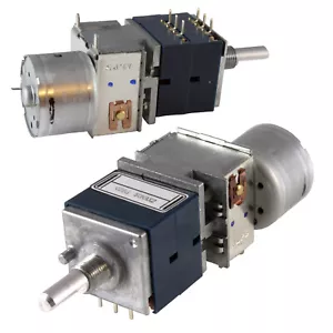 ALPS 50K Potentiometer Logarithmic With Motor Stereo RK27 The Blue RK27112MC - Picture 1 of 12