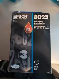 Epson DURABrite 802XL (T802XL120-S) Ultra Black Ink Cartridge EXP 6/24 - Picture 1 of 4