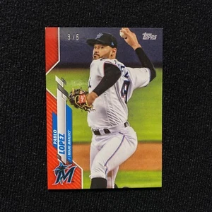2020 Topps MINI on demand #504 Pablo Lopez Red Parallel 3/5 Miami Marlins  - Bild 1 von 2