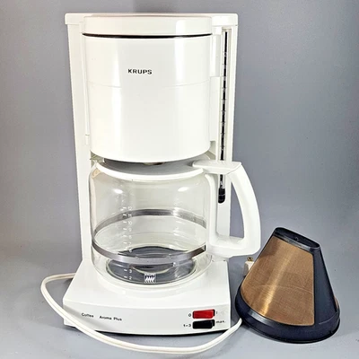 Cafetera Krups Tipo 134B Aroma Plus 12 Tazas Blanca con Filtro Reutilizable Foto 1 de 4