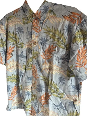 Reel Legends Performance Shirt Men’s Fishing Hawaiian Sz Large Vented Pocket - Image 1 of 4