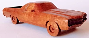 Wooden Pickup Truck Model 1:16 – Classic 1970s Utility Car Collectible Gift - Picture 1 of 10