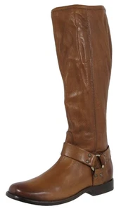 $398 Frye Womens Phillip Harness Tall Boot Shoes, Whiskey Extended, US 6.5 - Picture 1 of 8