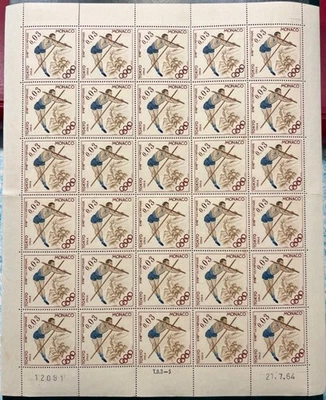 MONACO * XVIII OLYMPIC GAMES TOKYO 1964 - LOT OF 30 BLOCK STAMPS MH - Image 1 of 2