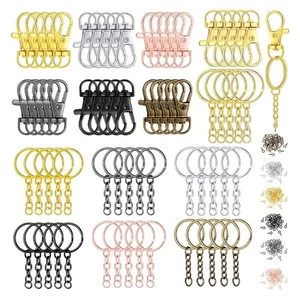 250Pcs Swivel Buckle Set 35Pcs Lanyard Snap Hooks 35Pcs Split Rings Keyrings - Picture 1 of 7