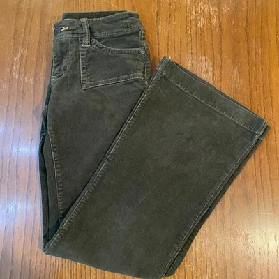 Vintage Y2K Olive Corduroy Bootcut Pants Stretch Flare Retro Fall Streetwear 5 - Image 1 of 4