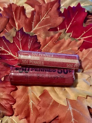 2 Rolls of Pre 82 Lincoln Memorial Cents - Image 1 of 2