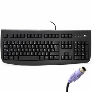 Logitech Deluxe 250 Keyboard PS2 Ps/2 Layout Spanish Es Wired With Wire - Picture 1 of 3