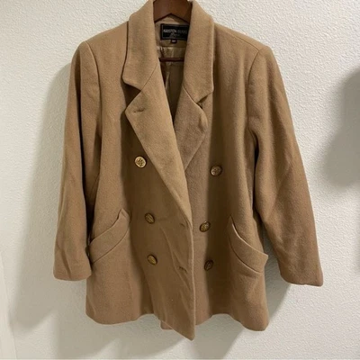 Vintage Kristen Blake Women's Tan wool blazer Coat - Image 1 of 4
