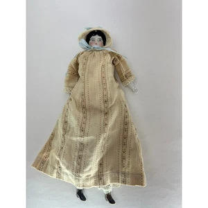 Muñeca Cabeza China Antigua 14 pulgadas Cabello Negro Original Cuerpo y Ropa Años 1880 - Imagen 1 de 13