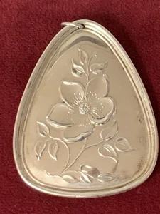 1973 Handtuch Sterlingsilber 3 französische Hühner Weihnachtsschmuck Medaillon 3" Zoll - Bild 1 von 13