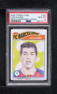 2020 Topps UCL Living Set /203 Luis Suarez #162 PSA 10 GEM MT - Image 1 of 2
