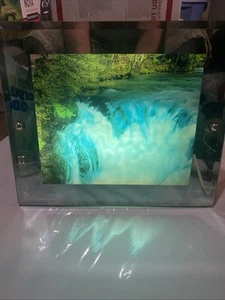 Vintage Motion image Lamp Moving Waterfall Light. Water Sounds. 11" X 13". - Picture 1 of 4