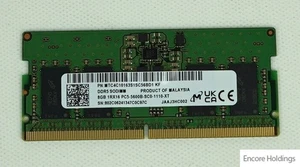 Micron 8GB Memory Module - DDR5 SDRAM - 2800 MHz - 1RX16 - MTC4C10163S1SC56BD1 - Picture 1 of 1