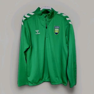 Greenville Triumph SC Fußball Hummel BeeCool Herren L grün 1/4 Reißverschluss Pullover neu ohne Etikett - Bild 1 von 16