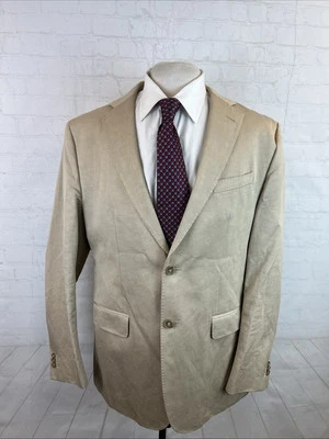 Blazer PRIMAVERA/VERANO Banana Republic Para Hombre Beige Algodón Mezcla Lino 44R $395 Foto 1 de 4