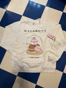NWT Pusheen Cat Macarons Size L Sweater Sweatshirt Summer 2025 Subscription Box - Picture 1 of 4