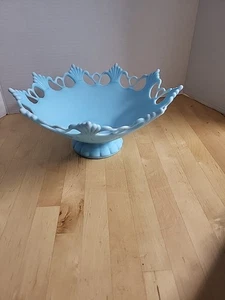 Hermoso frutero Westmoreland azul, vintage, cuenco de compota, vaso de leche azul - Imagen 1 de 8