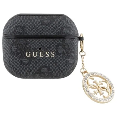 Guess PC/PU 4G Script Charm Case for Airpods 3 Black - GUA3P4E4CDK - Image 1 of 3