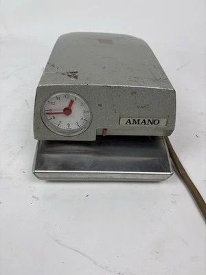 Vintage  Amano Timeclock Model 4136 NO Key Tested - Image 1 of 4