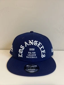 New Era 9FIFTY Los Angeles LA Dodgers Team Deluxe Snapback Adjustable Blue Hat - Picture 1 of 5