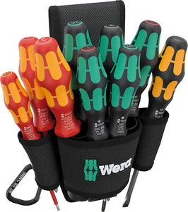 Wera 05136032001 - Schraubendreher Kreuzschlitz/Schlitz/Torx/Pozidriv 9-tlg Set + Tasche - Bild 1 von 7