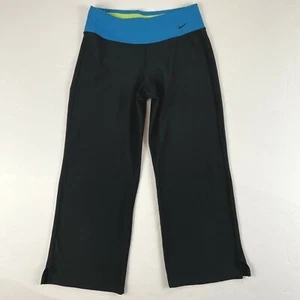 Nike Dri-Fit Damen XS schwarz blau Caprihose weites Bein Sport Training 227608 - Bild 1 von 9