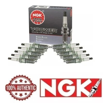 Velas de ignição NGK "V-POWER" (conjunto de 10) para 2000-2005 Ford Excursion 6.8L V10 - Imagem 1 de 2