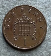 Vintage 1987 UK One Penny Coin United Kingdom Great Britain England