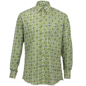 Herren Loud Shirt Retro Psychedelic Funky Party REGULAR schwarz weiß Elefanten - Bild 1 von 4