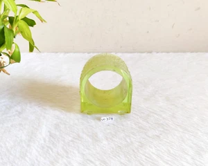 Vintage Floral Design Unique Neon Green Glass Watch Case Decorative Props G354 - Picture 1 of 8