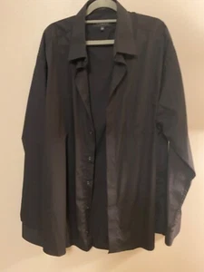 MARQUIS SIGNATURE Men’s Button Up Dress Shirt Black Slim Fit Size 17.5 36-37 - Picture 1 of 4