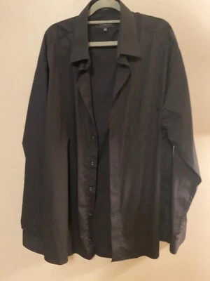 MARQUIS SIGNATURE Men’s Button Up Dress Shirt Black Slim Fit Size 17.5 36-37 - Image 1 of 4
