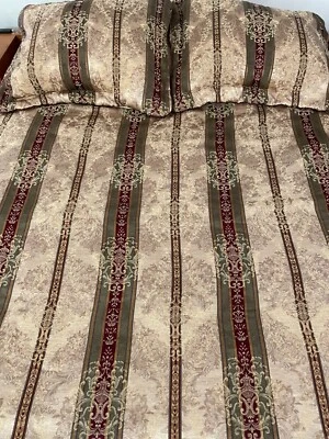 Vintage Croscill Townhouse Dover Manor Gold Burgundy Green Queen Comforter Set - Image 1 of 4