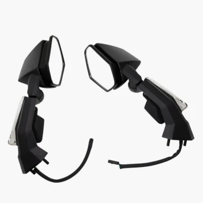 Rearview Mirrors with Turn Signal Light Bulb For 2005-2008 2006 Ninja ZX6R ZX10R Foto 1 de 4