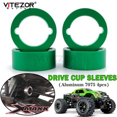 For Traxxas 1/5 XMAXX 6S 8S Drive Cup Sleeves 4Pcs Alu 7075 Upgrade Parts Green - Image 1 of 4
