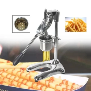 Stainless Manual Extra Long French Fry Squeezer w/U-Shaped Base Rubber Handle - Picture 1 of 18