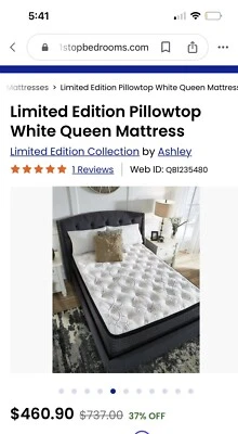 Colchón Ashley Furniture Queen blanco acolchado superior Foto 1 de 4