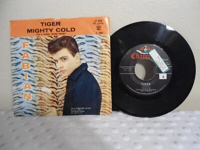 Fabian 45 PS Tiger / Mighty Cold Very Clean 1959 Rare Rock Original! C-1037 - Image 1 of 4