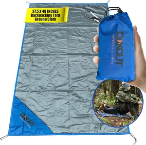 Ultralight Backpacking Tarp Ground Cloth 2.7 Oz Waterproof Mini Pocket Blanket 2 - Picture 1 of 12
